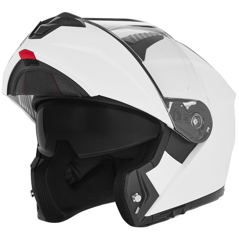 NOX N968 motociklu ķivere perlamutra balta