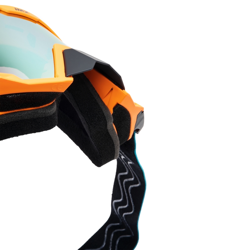 Motokrosa brilles iMX Sand oranži-zils-balts ar iridija pleksi