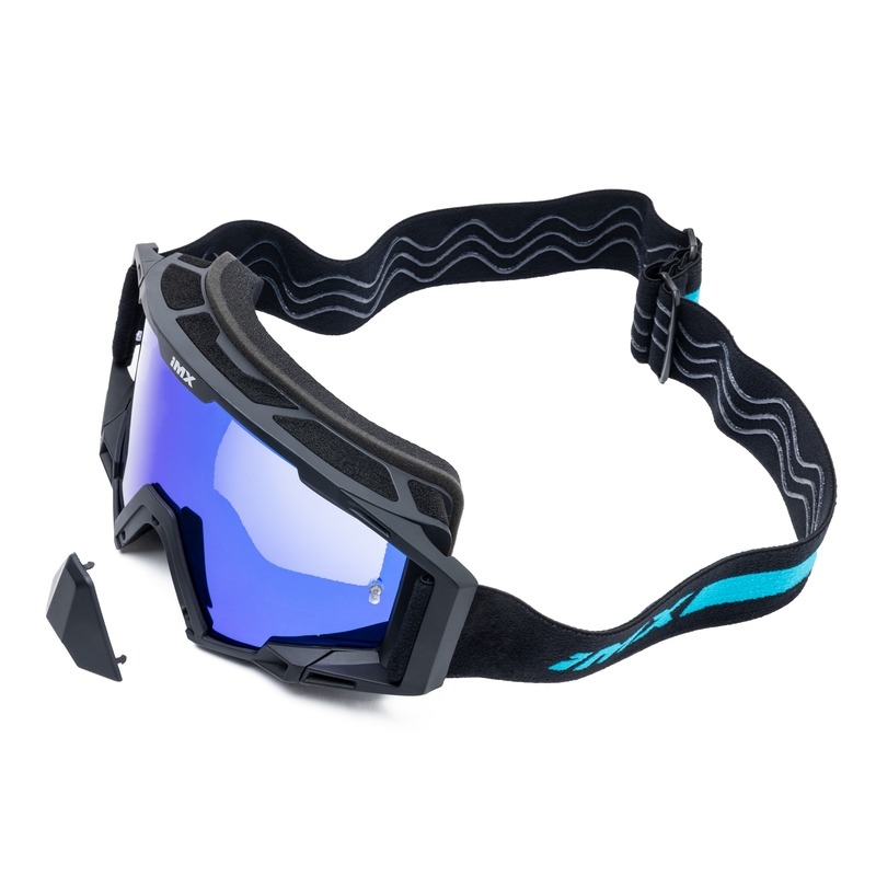Motokrosa brilles iMX Sand melns-zils ar zilu iridija pleksi