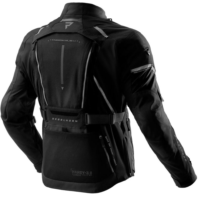Rebelhorn Hardy 3.0 motocikla jaka melna