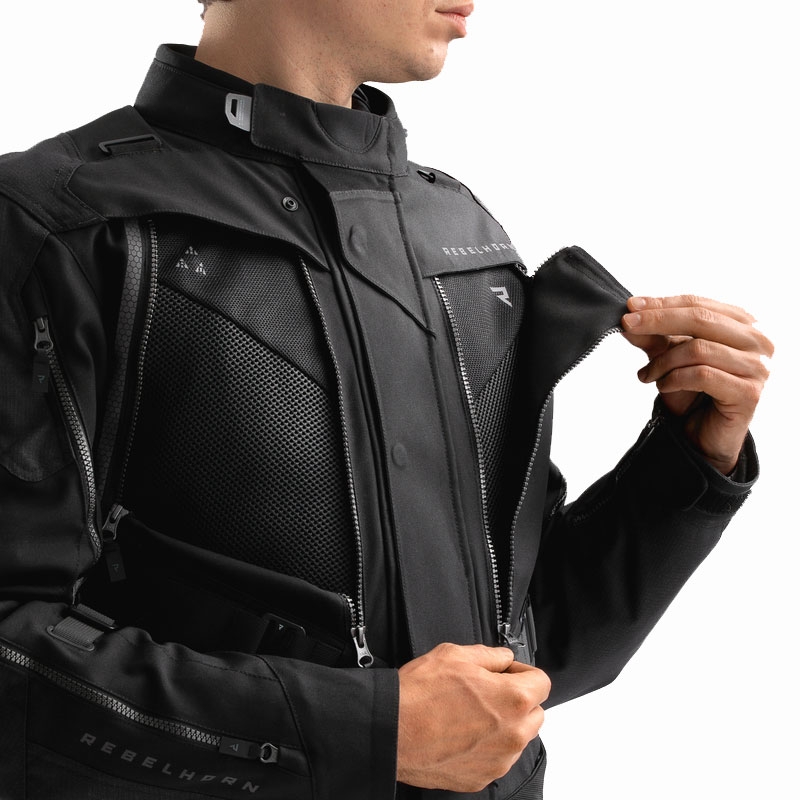 Rebelhorn Hardy 3.0 motocikla jaka melna