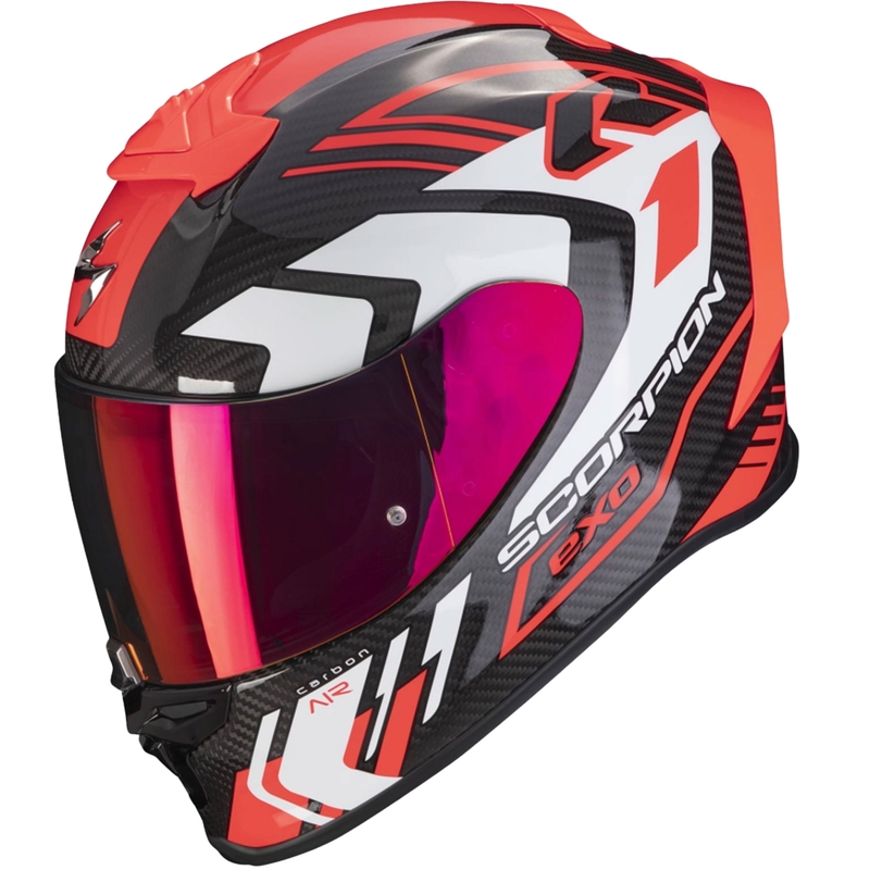 Integrální přilba Scorpion EXO-R1 EVO Carbon Air Supra černo-červená