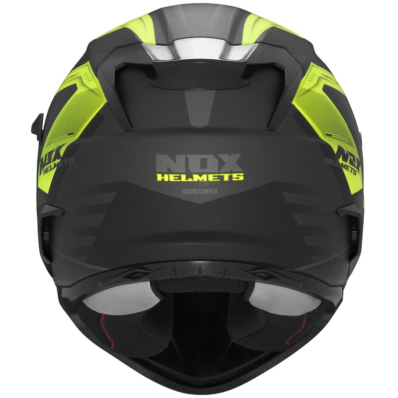 Integrālā motociklista ķivere NOX N304S CARVER matēta melni dzeltena