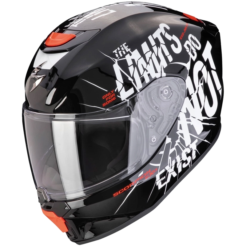 Bērnu moto ķivere Scorpion EXO-JNR AIR BOUM melnā un baltā krāsā