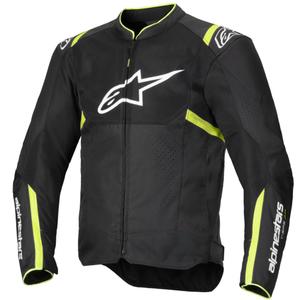 Alpinestars T-SPS Air V2 melns-fluo dzeltens motocikla jaka