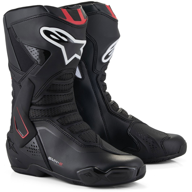 Alpinestars SMX-6 3 melni un sarkani motocikla zābaki