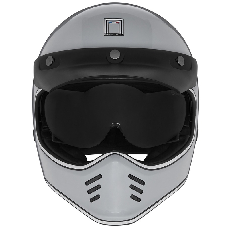 Integrālā motociklista ķivere NOX PREMIUM SEVENTY II pelēka