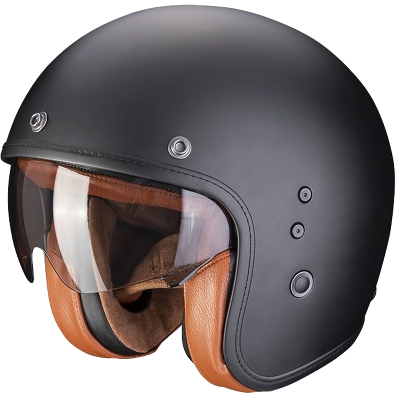 Atvērt ķivere SCORPION BELFAST EVO LUXE melna matēta