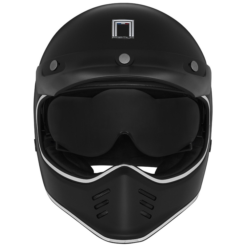 Integrēta motocikla ķivere NOX PREMIUM SEVENTY II matēts melns