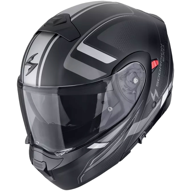 Modulārā motociklu ķivere Scorpion EXO-930 EVO ARDENS matēts melns-sudrabs