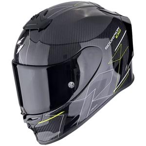 Integrēta moto ķivere Scorpion EXO-R1 EVO CARBON AIR CYNERGY melns-fluo dzeltens