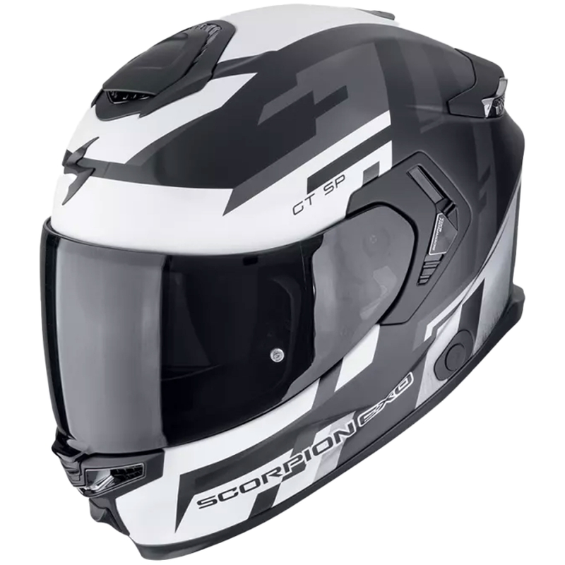 Integrēta moto ķivere Scorpion EXO-GT SP AIR TORNADO matēts melns-sudrabs
