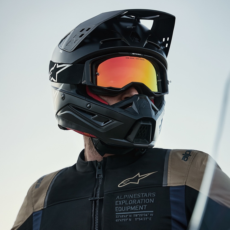 Alpinestars ST-2 Air tumši zilā-tumši haki melnā motocikla jaka