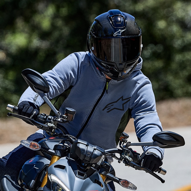 Alpinestars Chrome Air Sport Grey-Black-Dark Khaki motocikla jaka ar kapuci