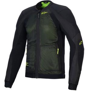 Alpinestars TROOP-AIR melni-fluo dzeltena motocikla jaka