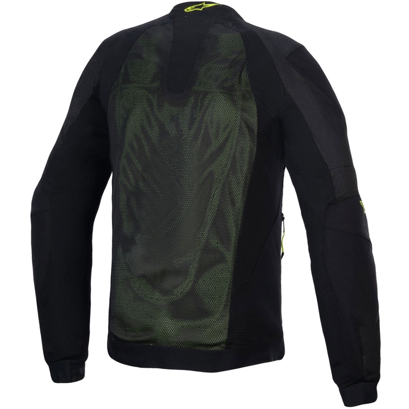 Alpinestars TROOP-AIR melni-fluo dzeltena motocikla jaka