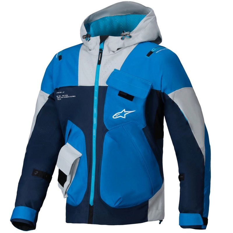 Alpinestars MOGRESS AIR zili-tumši zili-pelēka motocikla jaka