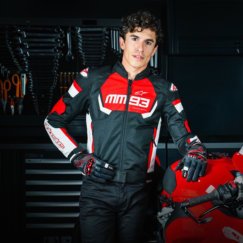 Alpinestars T-SPS Air V2 MM93 collection sarkanā-melnā-baltā motocikla jaka