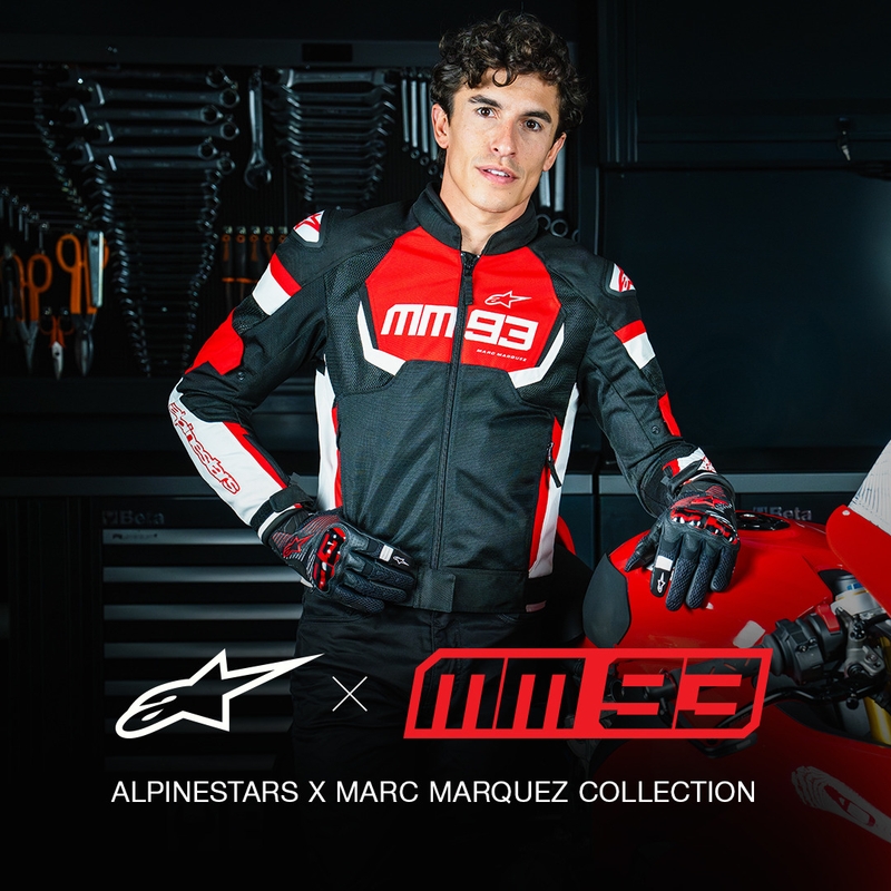 Alpinestars T-SPS Air V2 MM93 collection sarkanā-melnā-baltā motocikla jaka
