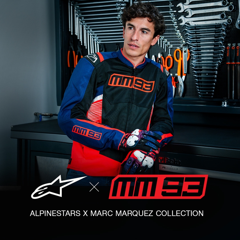 Alpinestars T-SPS Air V2 MM93 collection fluo sarkanā-zilā-melnā-baltā motocikla jaka
