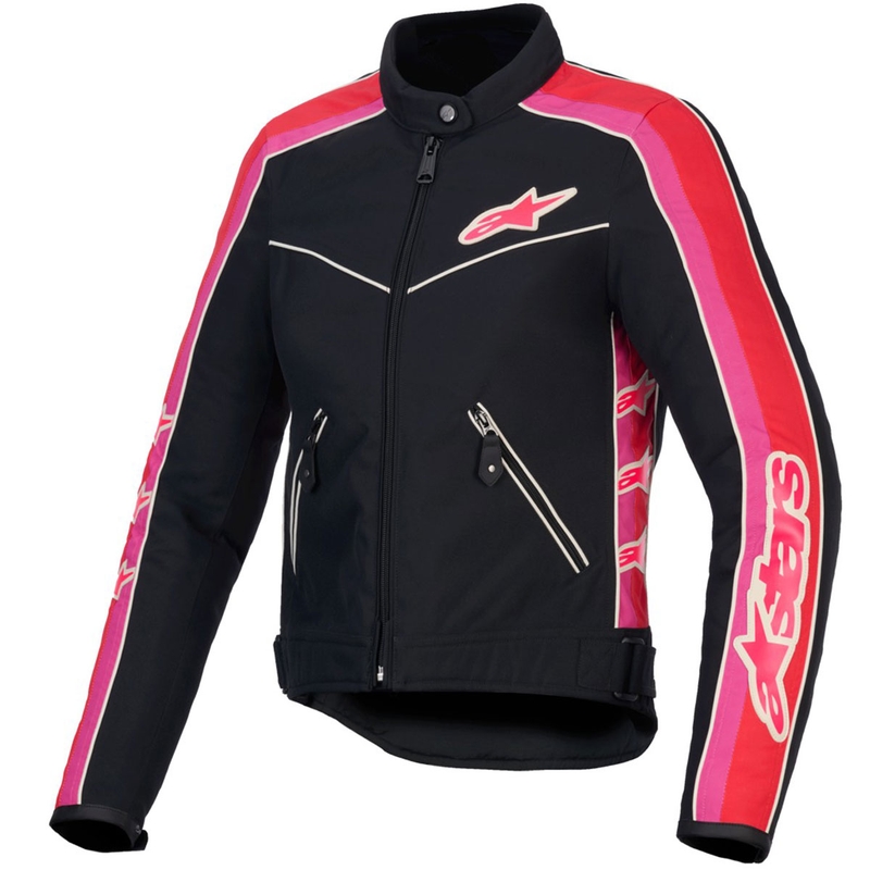 Alpinestars Sieviešu Stella T-Dyno ūdensizturīga motocikla jaka Black-Red-Pink