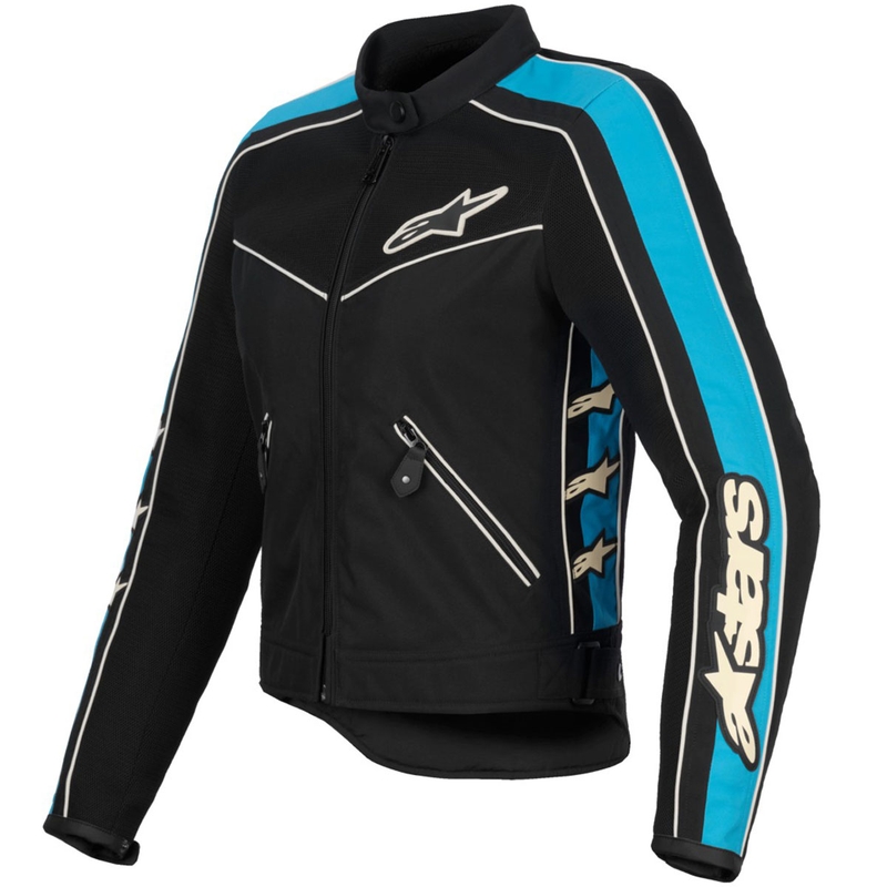 Alpinestars STELLA T-DYNO AIR Sieviešu motocikla jaka Black-Light Blue-Beige