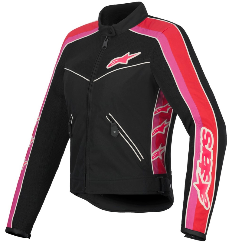 Alpinestars Sieviešu STELLA T-DYNO AIR Black, Red, Pink and White motocikla jaka