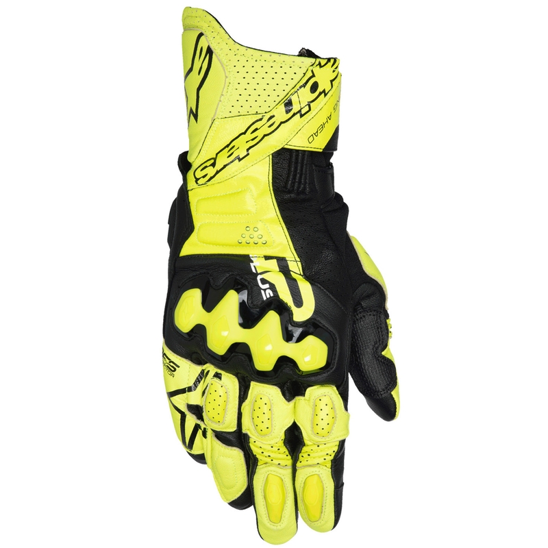 Alpinestars GP Plus R V3 fluo dzelteni melni motocikla cimdi