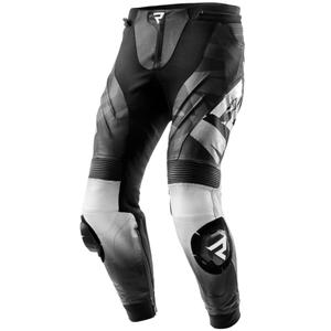 Rebelhorn Inferno melnbaltas ādas motocikla bikses