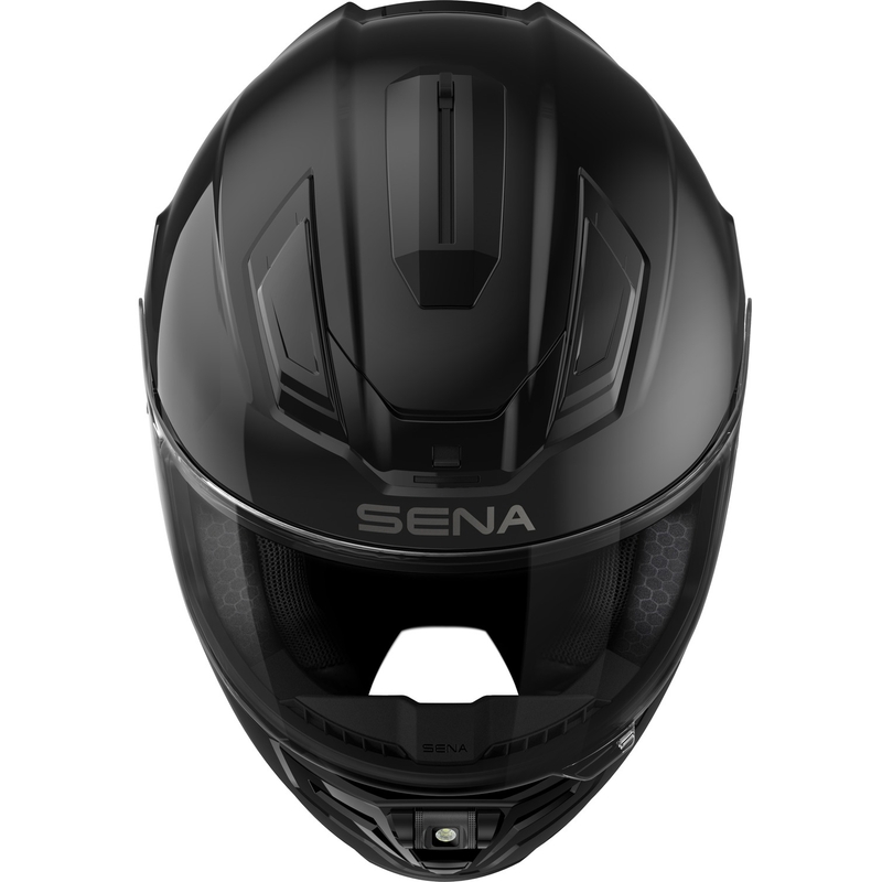 SENA pilnas sejas motocikla ķivere ar Phantom austiņām, spīdīgi melna
