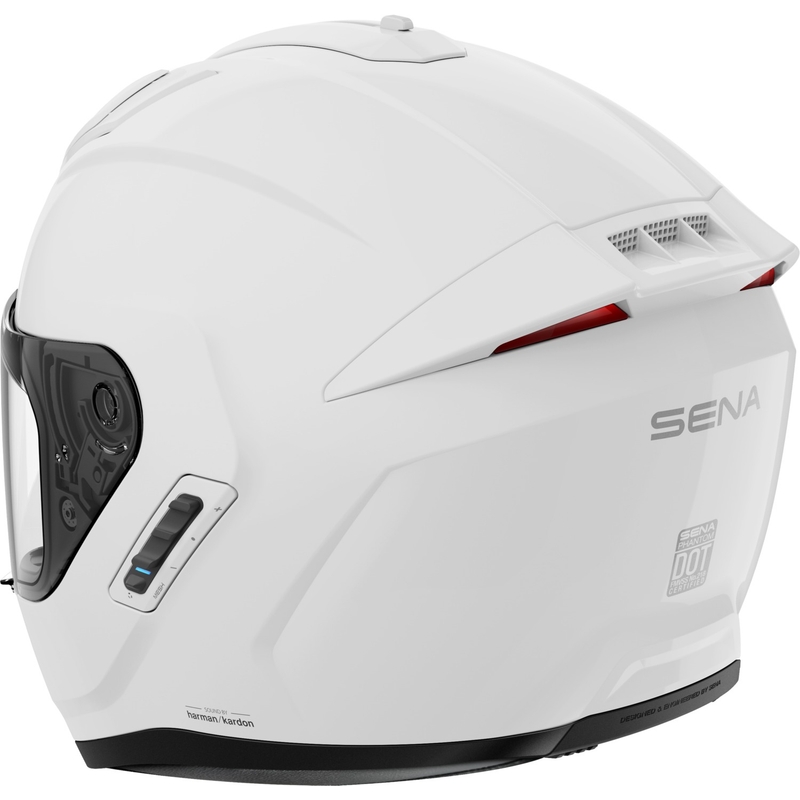 SENA integrālā motociklu ķivere ar Phantom austiņām balta