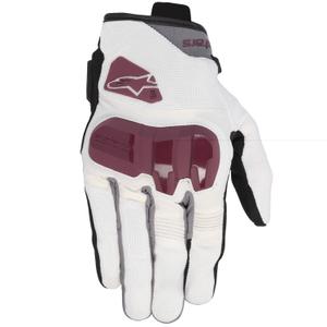 Alpinestars Chrom V2 Sieviešu motocikla cimdi balti, balti, violeti sarkani