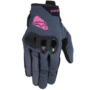 Alpinestars Chrom V2 tumši pelēki melni violeti sieviešu motocikla cimdi