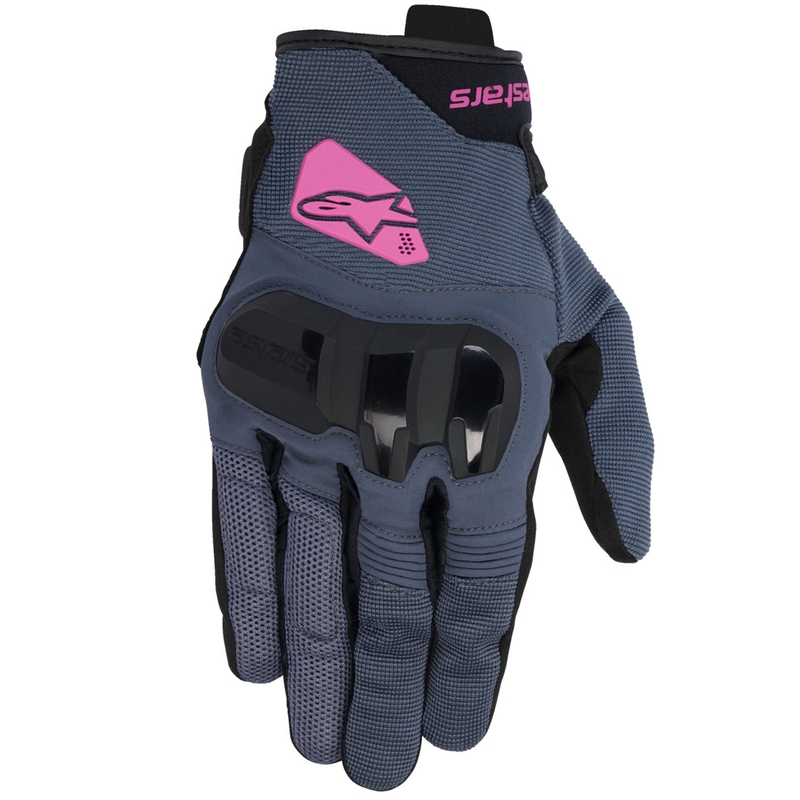 Alpinestars Chrom V2 tumši pelēki melni violeti sieviešu motocikla cimdi