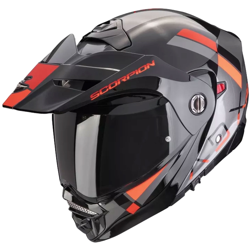 Flip-up moto ķivere Scorpion ADX-2 GALANE sudraba-melns-arkans izpārdošana