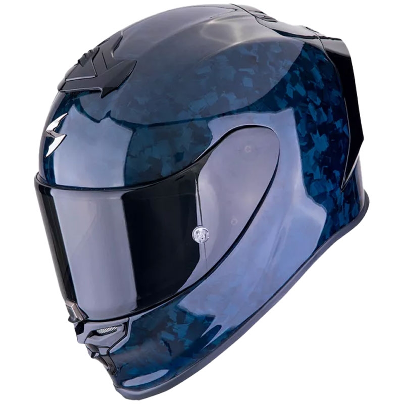 Integrēta moto ķivere Scorpion EXO-R1 EVO CARBON AIR ONYX zilā krāsā