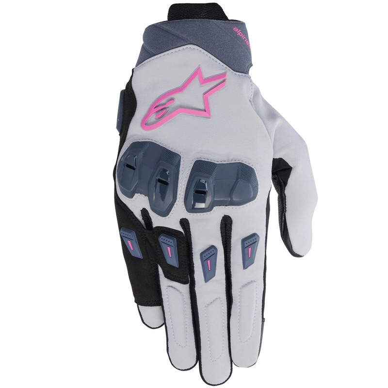 Alpinestars STELLA SP X 3 sieviešu motocikla cimdi pelēki-tumši pelēki-melni-rozā