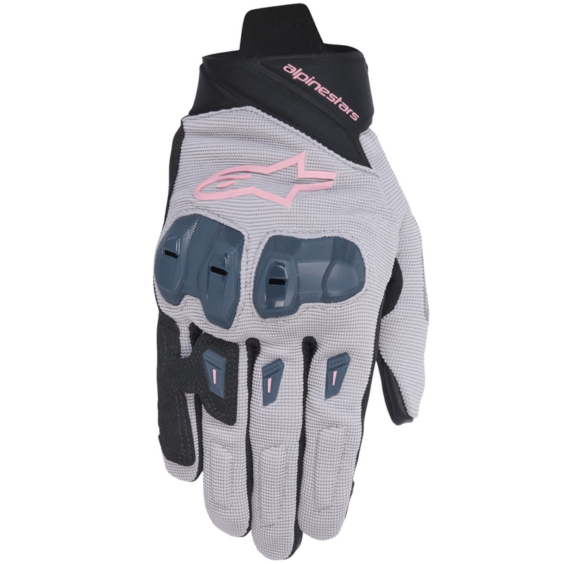 Alpinestars STELLA SP X 1 Sieviešu motocikla cimdi pelēki-melni-tumši pelēki-rozā krāsā
