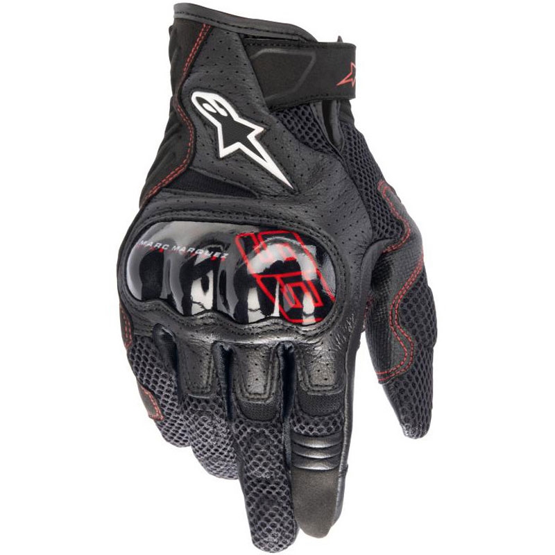 Motocikla cimdi Alpinestars Rio Hondo V2 Air MM93 collection melni un sarkani