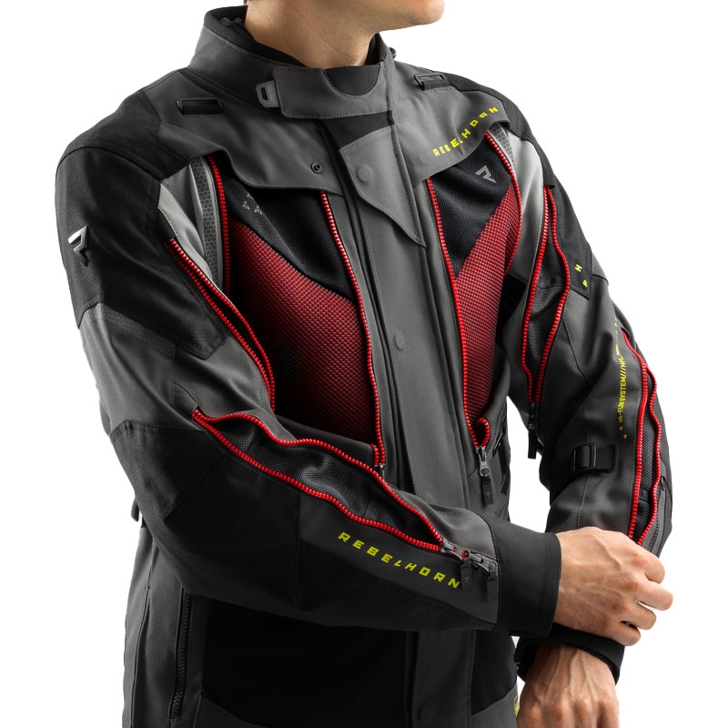 Rebelhorn Hardy 3.0 antracīta-pelēka-dzeltena motocikla jaka