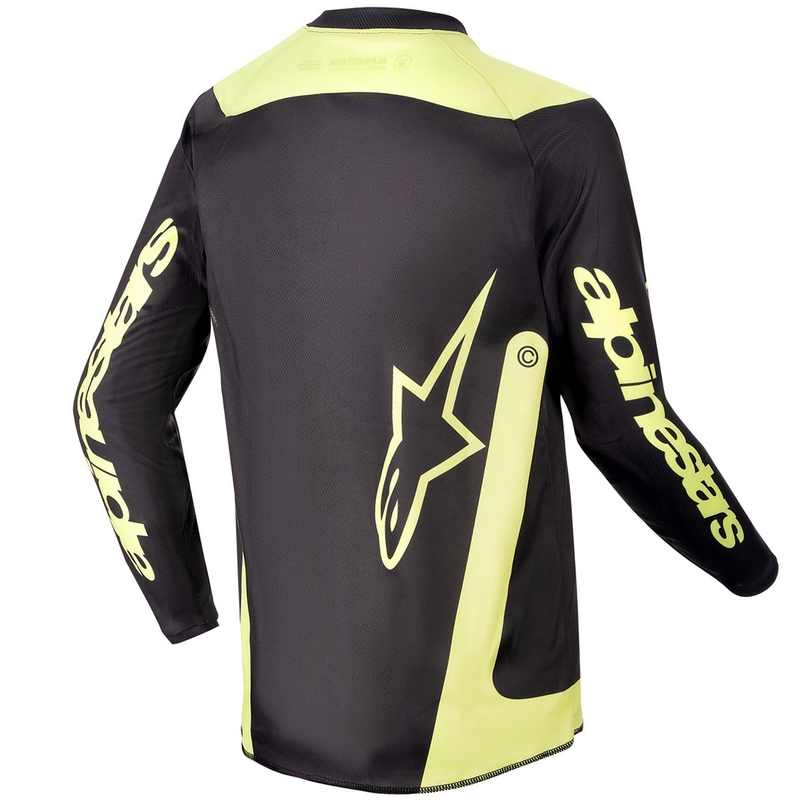 Dětský motokrosový dres Alpinestars Racer Lurv černo-fluo žlutý