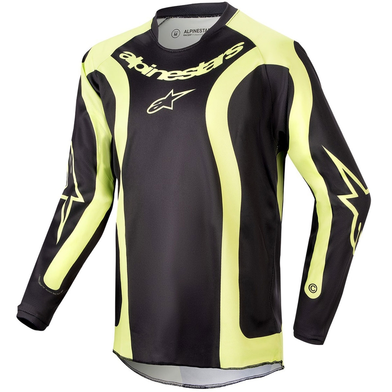 Dětský motokrosový dres Alpinestars Racer Lurv černo-fluo žlutý