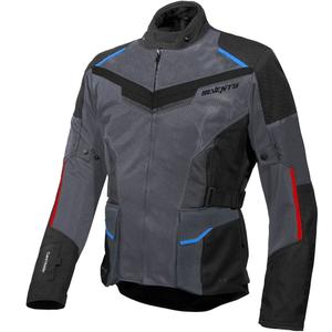 Motocikla jaka Seventy Degrees SD-JT70 Atacama pelēki zili sarkana