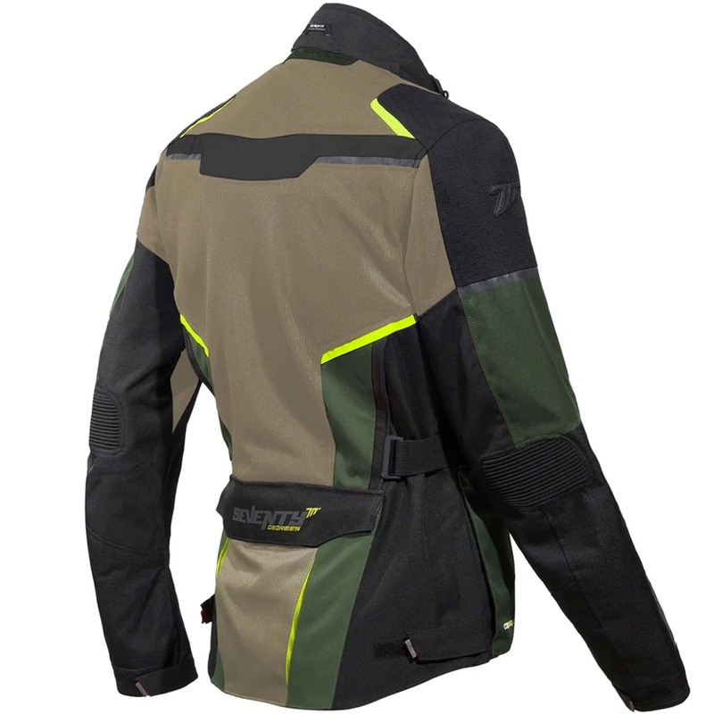 Motocikla jaka Seventy Degrees SD-JT70 Atacama sand-green-fluo yellow