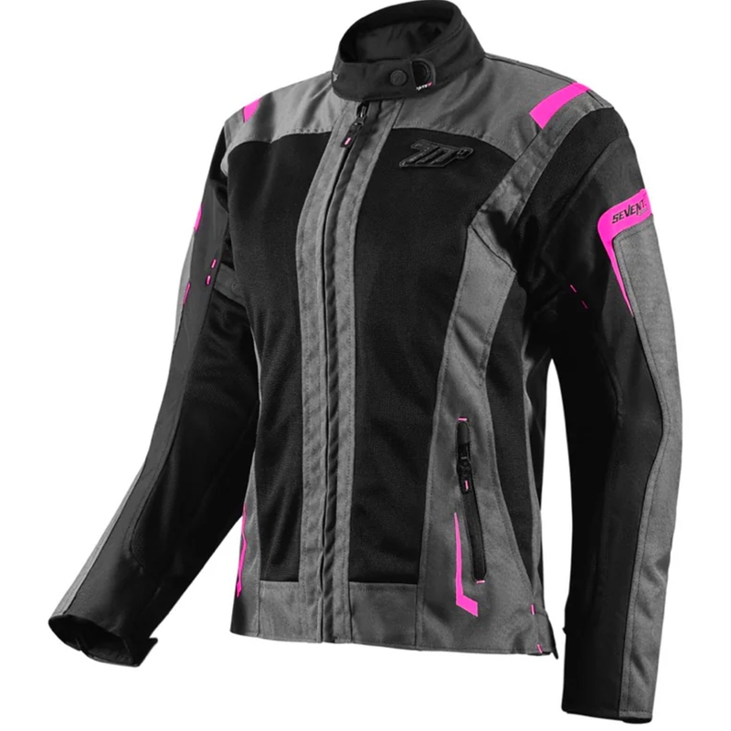 Sieviešu motocikla jaka Seventy Degrees SD-JT68 Sahara grey-pink