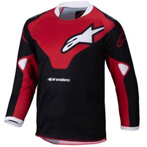 Alpinestars Racer Veil Bērnu motokrosa krekliņš melns un sarkans