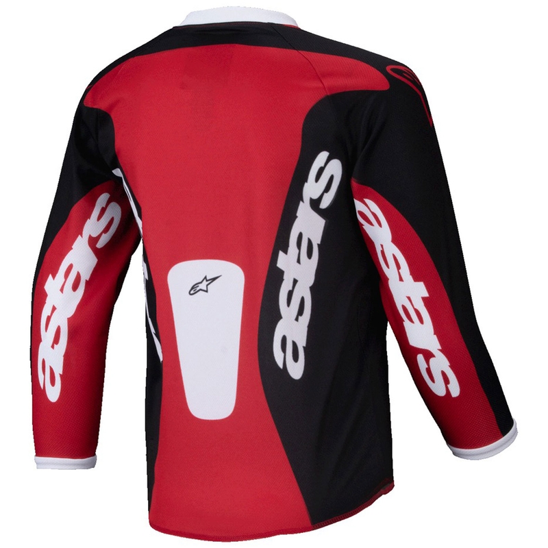Alpinestars Racer Veil Bērnu motokrosa krekliņš melns un sarkans