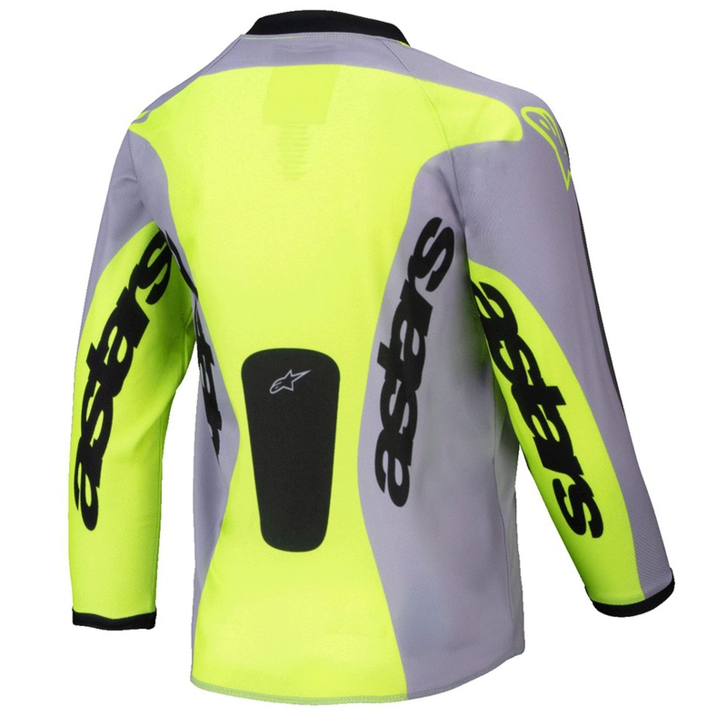 Alpinestars Racer Veil Bērnu motokrosa krekliņš pelēks-fluo dzeltens