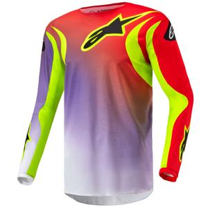 Alpinestars Fluid Lucent motokrosa krekliņš balti violeti sarkans-fluo dzelteni melns