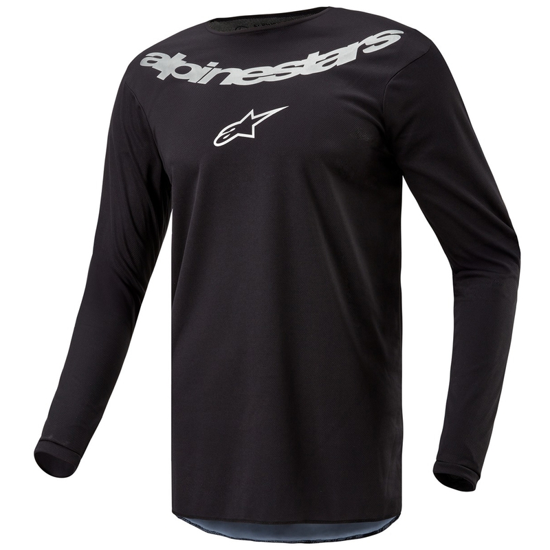 Alpinestars Fluid Lucent motokrosa krekliņš melns un sudraba krāsā